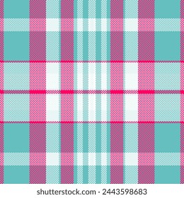Celebrate tartan plaid pattern, book texture background check. Fade seamless fabric vector textile in white and teal colors.