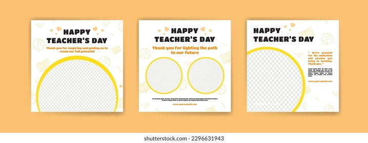 Celebrate Teacher's Day with eye-catching social media posters and express your gratitude to the teachers who have made a significant impact on your life.