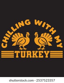 Celebra el Día de Acción de Gracias con estilo con nuestra camiseta "Chillin' with My Turkeys"! Esta camiseta divertida y ecológica es perfecta para reuniones familiares, pasatiempos o acogedoras festividades de otoño. 