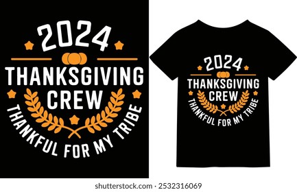 Celebrate Thanksgiving with this heartwarming design featuring the phrase "Thankful for My Tribe." Perfect for family gatherings, this design embodies the spirit of gratitude and togetherness. Ideal 