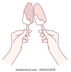 Celebrate those sweet and joyful moments with these delightful ice cream pops held in your hand, savoring every bite