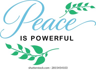Celebrate the timeless message of peace with this elegant minimalist typography design featuring the inspiring phrase 
