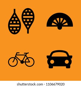 celebrate, trek, track and isolated icons set. Vector illustration for web and design