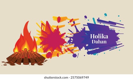 Celebrate the triumph of good over evil with Holika Dahan. A symbolic fire representing the burning away of negativity during the festival of Holi