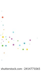 Celebrate Twinkle Vector White Background Shine Wallpaper. Rainbow Celebration Rain Texture. Glow Vector White Background Illustration. Color Holiday Universe Design.