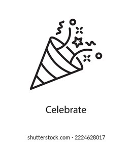 Celebrate  Vector Outline Icon Design illustration. Love Symbol on White background EPS 10 File