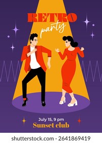 Celebrate the vibrant energy of a retro party. Enjoy dancing, classic tunes, and a lively atmosphere with friends.