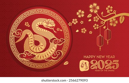 Celebrate Vietnamese New Year: Tradition Meets Modern Elegance! (Translation: Happy new year, year of the snake)