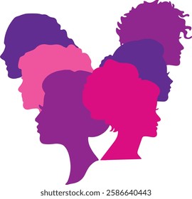 Celebrate Woman's Day with a detailed coloring vector featuring diverse female figures, floral patterns, and empowering elements, perfect for creative expression.