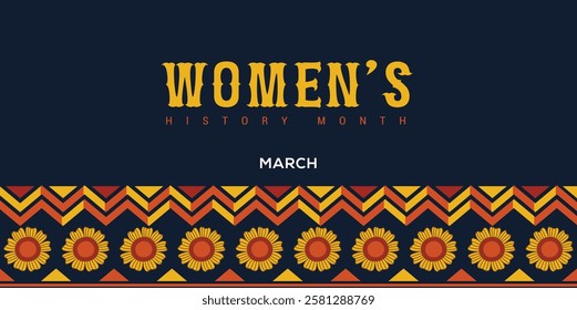 Celebrate Women's History Month in March, to women’s contribution to history, Women's rights,Poster, postcard, banner Vector illustration