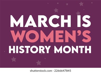 celebrate womens history month in pink background