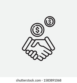 Celebrate of World Anti Coruption Day Vector. Simple money protection line icon. Stroke pictogram. Vector illustration isolated on a white background. Premium quality symbol. 