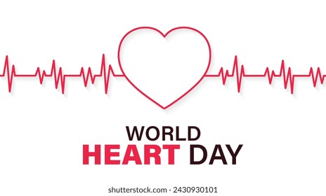  Celebrate World Heart Day. world heart day medical poster with heartbeat design 