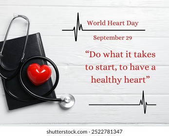 «Celebrate World Heart Day! Aumentar la conciencia sobre la salud del corazón y la importancia de un estilo de vida saludable. Juntos, prevengamos las cardiopatías y promovamos el bienestar para un futuro más saludable».