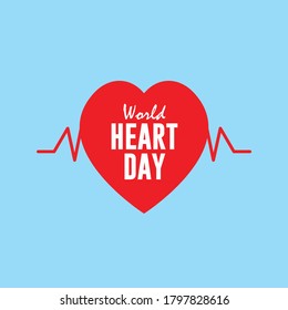 Celebrate World Heart Day. vector illustration