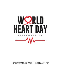 Celebrate World Heart Day. Vector Illustration