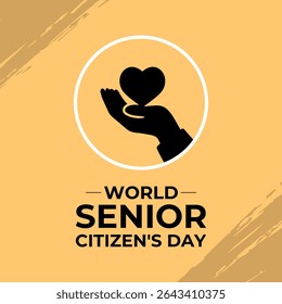 Celebrate  World Senior Citizen's Day year on August 21. A Tribute to the Pillars of Our Society. Support older people. Creating for web banner, cards, prints, social media, poster background design.