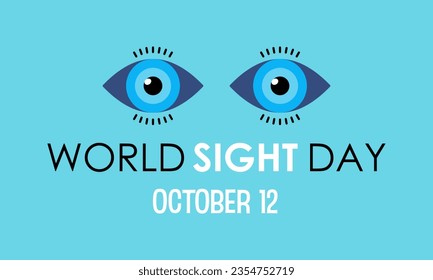 Celebrate World Sight Day - Promoting Global Eye Health and Vision Wellness through Awareness and Action. Clarity and Vision for a Brighter World Vector Illustration Template.