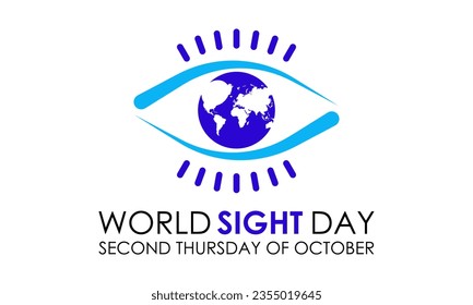 Celebrate World Sight Day - Promoting Global Eye Health and Vision Wellness through Awareness and Action. Clarity and Vision for a Brighter World Vector Illustration Template.