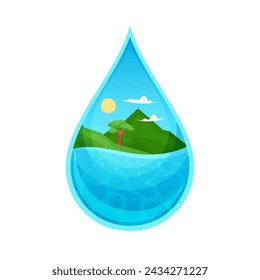Celebrate World Water Day Illustration save water