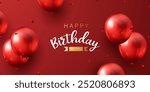 Celebrate your birthday background with beautiful balloon vector illustration.