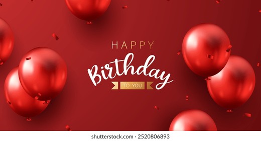 Celebrate your birthday background with beautiful balloon vector illustration.