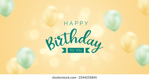 Celebrate your birthday background with beautiful balloon vector illustration.