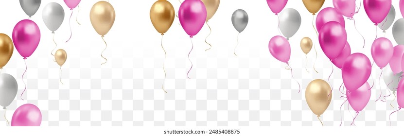 celebrate your birthday is decorated with colorful balloons. vector illustration