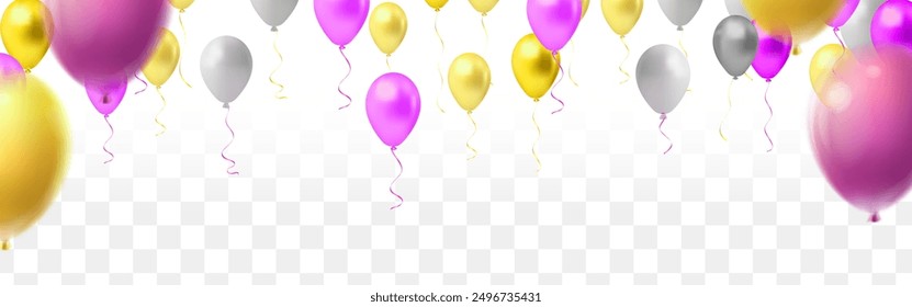 celebrate your birthday is decorated with colorful balloons. vector illustration