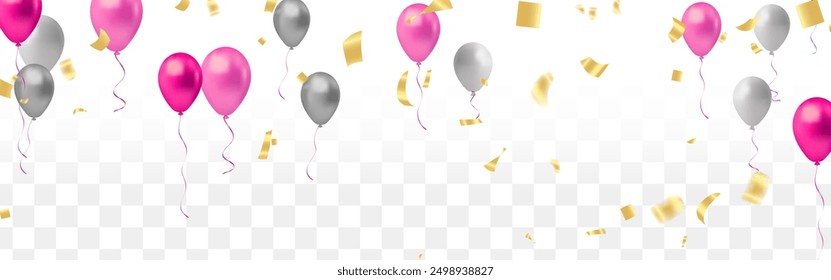 celebrate your birthday is decorated with colorful balloons. vector illustration