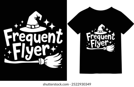 "Celebrate your passion for travel with this stylish 'Frequent Flyer' T-shirt, perfect for travel enthusiasts and globe-trotters. This design makes an ideal gift for frequent travelers, jet-setters, o