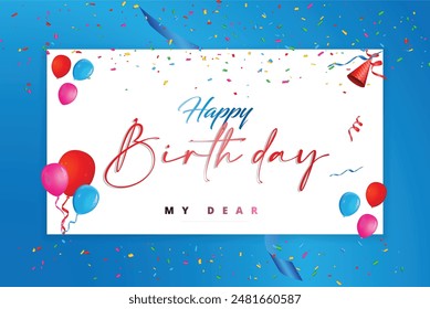 Celebrate Your Special Day Happy Birthday Cheers to Another Year design template