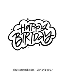 Celebrate your special moments in life with this delightful and cheerful Happy Birthday lettering design