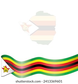 Celebrar la independencia de Zimbabue como una plantilla de diseño. Con una bandera ondulante, una marca de agua de mapa de país y un espacio de texto personalizable, este versátil diseño es adecuado para diseños impresos y digitales