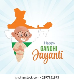 Celebrated 2nd October happy Gandhi Jayanti banner design.