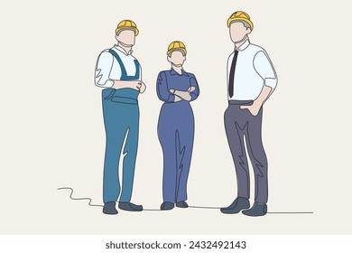 Celebrated on Monday. Labour day one-line drawing