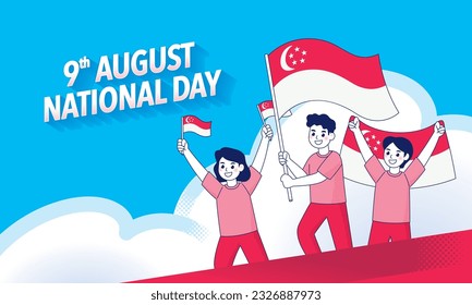 Celebra 58º cartel del Día Nacional de Singapur