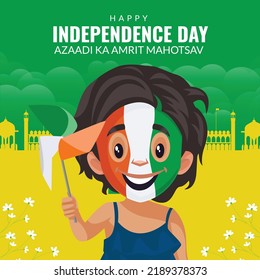 Celebrating 15 august happy independence day Azadi ka Amrit Mahotsav banner design.