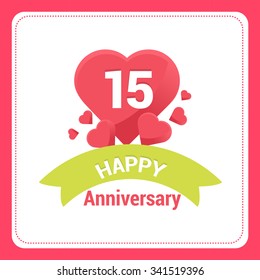 Celebrating 15 Years Anniversary Stock Vector (Royalty Free) 341519396 ...