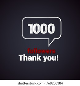 Celebrating 1k follower background. vector illustration  for social media