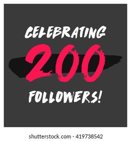 Celebrating 200 Followers (Vector Design Template)