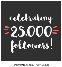 Celebrating 25,000 Followers (Vector Design Template For Social Media) svg