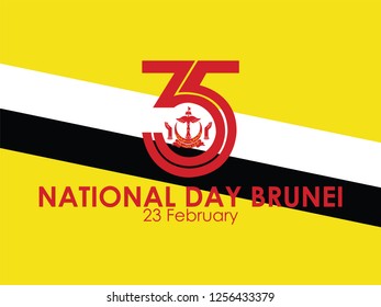 Celebrating 35th Brunei Independence Day. Vector. 5k