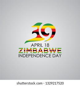 Celebrating 39th Zimbabwe Independence Day. Vector. 5k - Vector