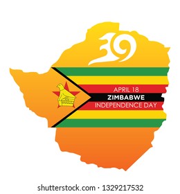 Celebrating 39th Zimbabwe Independence Day. Vector. 5k - Vector