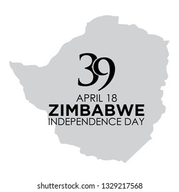 Celebrating 39th Zimbabwe Independence Day. Vector. 5k - Vector
