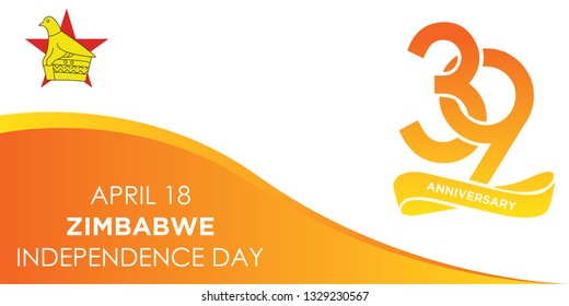 Celebrating 39th Zimbabwe Independence Day. Vector. 5k - Vector