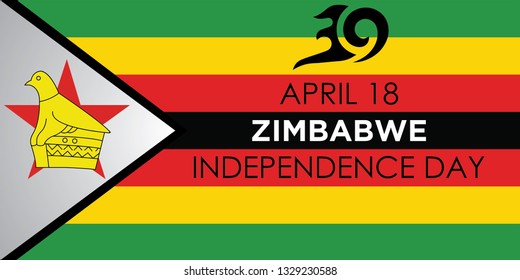 Celebrating 39th Zimbabwe Independence Day. Vector. 5k - Vector