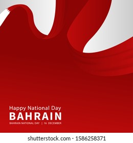 Celebrating 48th Bahrain Independence Day (16 December). Vector of National Day with Bahrain flags.Vector Illustration