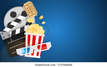 Celebrating 50 Anniversary emblem template design with gold numbers Abstract Home Cinema Background. Vector Illustration EPS10